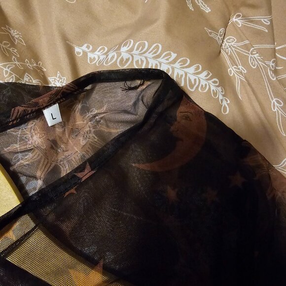 Celestial sheer long sleeve top (L) - Picture 2 of 5